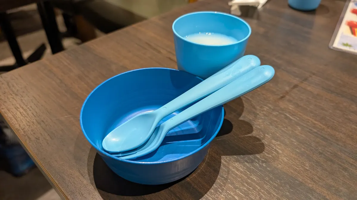 小川庵のお子さまセットの食器｜子ども用のお椀とスプーン・フォーク