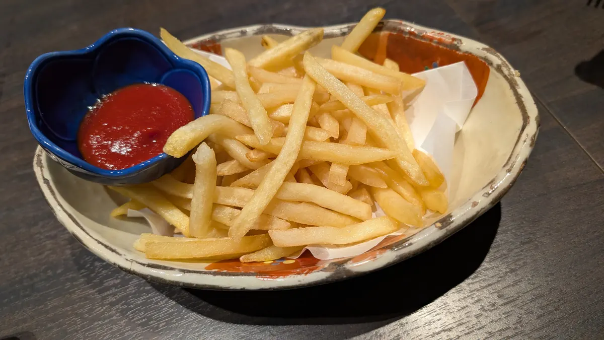 小川庵のお子さまセットのポテト｜子どもも食べやすいフライドポテト